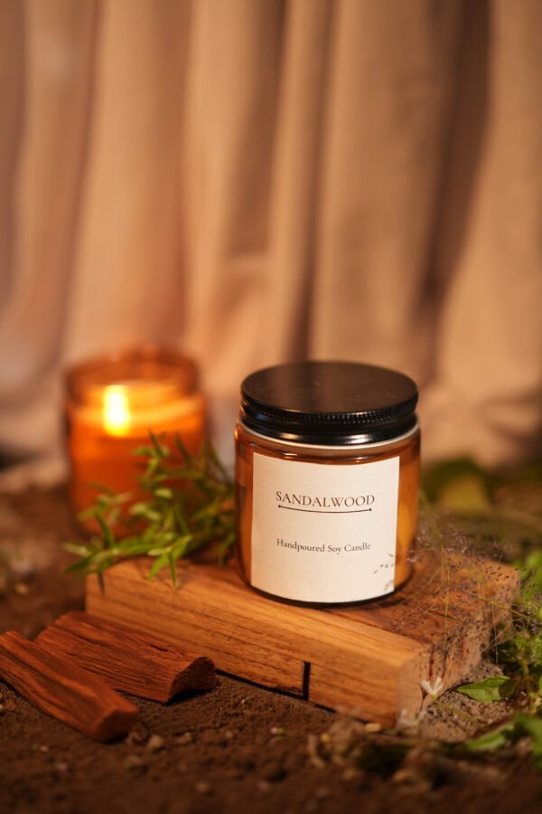 Sandalwood Scented Soy Wax Candle