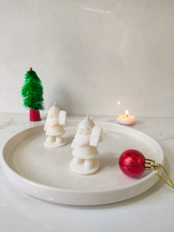 Small Santa Claus Candle Set (Pack Of 2)
