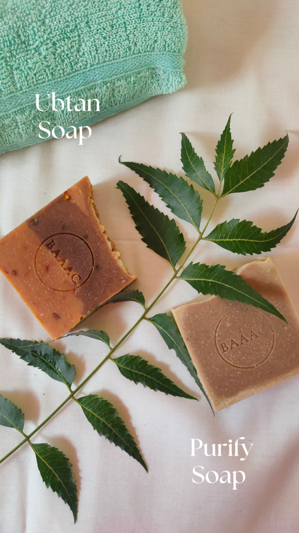 Neem Power Duo: Natural Ubtan & Purify Soap Set | BAAAG
